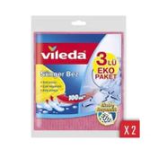 Vileda 2'li Paket Ekstra Dayanıklı 3'lü Sünger Bez