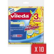 Vileda 3'lü 10 Paket Mikrofiber Temizlik Bezi