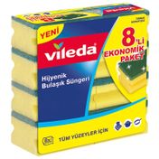 Vileda 8 Adet Ekonomik Paket Düz Sünger