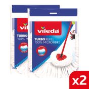 Vileda Easy Wring & Clean Turbo Classic Mikrofiber Yedek Beyaz 2'li Set Paspas