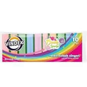 Vindex 10'lu Renkli Bulaşık Süngeri