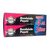 Vindex 4 Al 3 Öde 60 Adet Büyük Boy Buzdolabı Poşeti