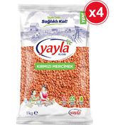 Yayla 4x1 kg Kırmızı Mercimek