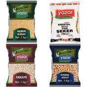 Yazar 1 kg Buğday + Toz Şeker + Fasulye + Koçbaşı Nohut Aşure Paketi