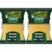 Yazar 1 kg x 2 Paket Köftelik Bulgur