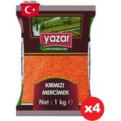 Yazar 1x4 kg Yerli Kırmızı Mercimek