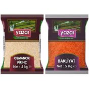Yazar 5 kg Osmancık Pirinç + 5 kg Kırmızı Mercimek