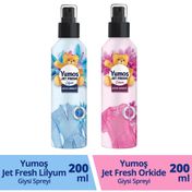 Yumoş 200 ml Lilyum + 200 ml Orkide Jet Fresh Giysi Spreyi