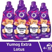 Yumoş Extra Lotus Çiçeği 4x1440 ml Çamaşır Yumuşatıcı