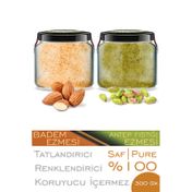 Zencefil Organik 2x330 cc Saf Antep Fıstığı Ezmesi + Badem Ezmesi