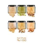 Zencefil Organik 6x330 cc Antep Fıstığı + Fındık + Fıstık + Kaju + Ceviz + Badem Ezmesi