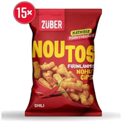 Züber 15x55 gr Noutos Chili Baharatlı Fırınlanmış Nohut Cipsi