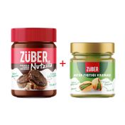 Züber 200 gr Antep Fıstığı Kreması + 315 gr Nutzilla Kakaolu Fındık Kreması