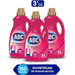 abc renklilere ozel 3x3 lt sivi camasir deterjani fiyatlari