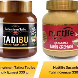 Abdurrahman Tatlıcı 330 gr Tadıbu + Nuttlife 330 gr Susamlı Tahinli Kreması