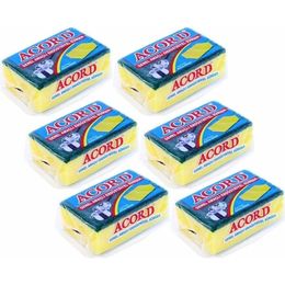 Acord 6'lı Jumbo Boy Endüstriyel Çok Amaçlı Bulaşık Süngeri