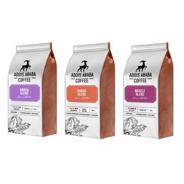 Addis Ababa Coffee 3x750 gr Etiyopya Kavrulmuş Çekirdek Kahve Deneme Seti