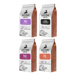 Addis Ababa Coffee 4x1 kg Kavrulmuş Çekirdek Kahve Tanışma Paketi