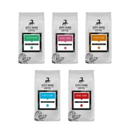 Addis Ababa Coffee 5x100 gr Kavrulmuş Çekirdek Orijinal Etiyopya Kahveleri