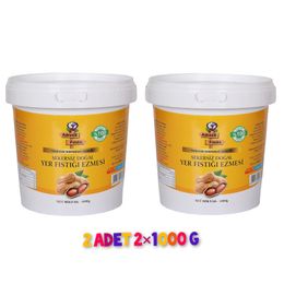 Adress Fındık 2x1 kg Şekersiz Doğal Yer Fıstığı Ezmesi