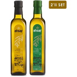 Ahsaf Riviera Zeytinyağı 500 ml Cam + 500 ml Cam Natürel Sızma Zeytinyağı