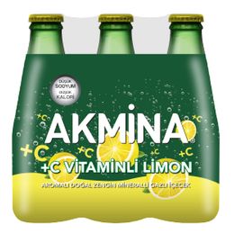 Akmina 200 ml C Vitaminli Limon Aromalı Doğal Maden Suyu