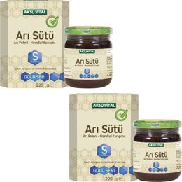 Aksu Vital 2 Adet 18000 mg 220 gr Süper Karışım Arı Sütü Polen