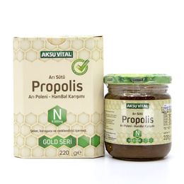Aksu Vital  220 gr Propolisli Arı Sütü Arı Poleni Ham Bal Karışımı