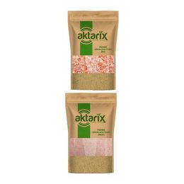 Aktarix 1 kg İri Pembe Himalaya Tuzu + 1 kg İnce Pembe Himalaya Tuzu