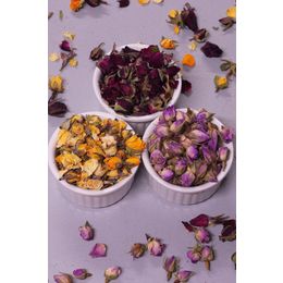 Aktarix 3x50 gr Pembe + Sarı + Kırmızı Tomurcuk Gül Kurusu