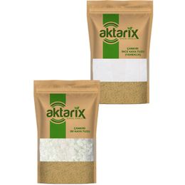 Aktarix 500 gr İri Kaya Tuzu + 500 gr İnce Kaya Tuzu