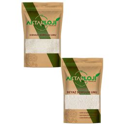 Aktarloji 1 kg Glutensiz Beyaz Sorgum Unu + 1 kg Kırmızı Sorgum Unu