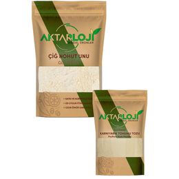 Aktarloji 10 kg Çiğ Nohut Unu + 100 gr Karnıyarık Tohumu Tozu