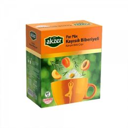 Akzer Kayısı - Biberiye 60'lı Bardak Poşet Bitki Çayı