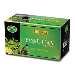 Akzer Premium 20'li Limonlu Yeşil Çay