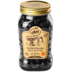 Alan Zeytinleri 900 gr Tuzsuz Kuru Sele Siyah Zeytin