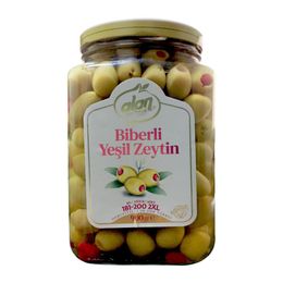 Alan Zeytinleri Biberli Yeşil Zeytin 900 gr
