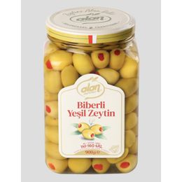 Alan Zeytinleri Biberli Yeşil Zeytin 900 gr