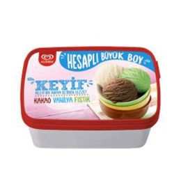 Algida Keyif 1400 ml Antep Vanilya Kakao Dondurma