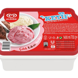 Algida Keyif 1400 ml Antep Vanilya Kakao Dondurma