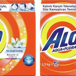 Alo Beyazlar ve Renkliler İçin 2x1.5 kg Toz Çamaşır Deterjanı