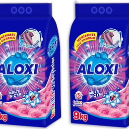 Aloxi Matik Renkli ve Beyazlar İçin 2x9 kg Toz Deterjan