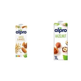 Alpro 1 lt Yulaf Badem Bitki Bazlı İçecek + 1 lt Fındık Bitki Bazlı İçecek