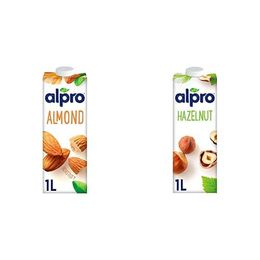 Alpro 1 lt Yulaf Badem Bitki Bazlı İçecek + 1 lt Fındık Bitki Bazlı İçecek