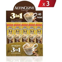 Altıncezve 40x17 gr 3ü 1 Arada Sütlü Köpüklü Tek İçimlik Kahve