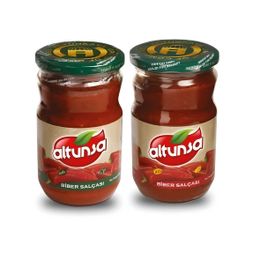 Altunsa 2x650 gr Acı ve Tatlı Biber Salçası