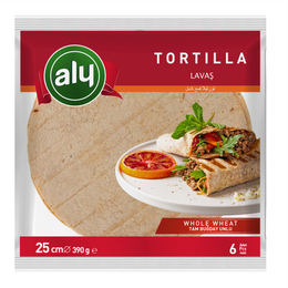 Aly Tortilla Tam Buğday 25 cm 6'lı 390 gr Lavaş