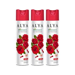 Alya 3x250 ml Nature's Scents Rose- Gül Oda Kokusu Yedek Makine Spreyi