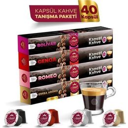 Anisah Coffee 4x10'lu Bolivar + Genoa Romeo + Extra Aroma Kapsül Kahve Seti