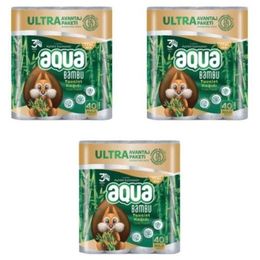Aqua 3 Katlı 3x40'lı Bambu Tuvalet Kağıdı